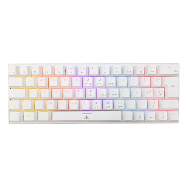 Keyboard White Shark Gaming Wakizashi 2 60% Mechanical RGB White Red Switch HR