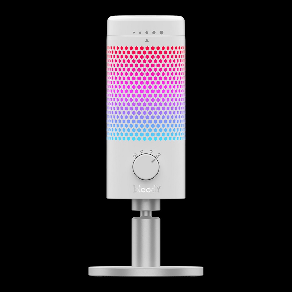Microphone A4 Bloody GM50Pro RGB White