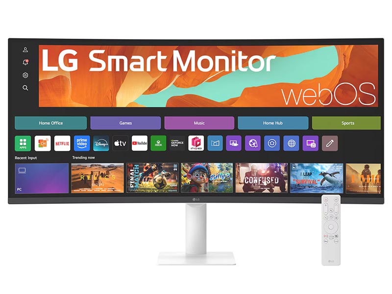 Monitor 34" LG 34U601SA-W Smart VA Curved, UW QHD 3440x1440, 100Hz, HDR10, 2xHDMI, 5ms, webOS, White