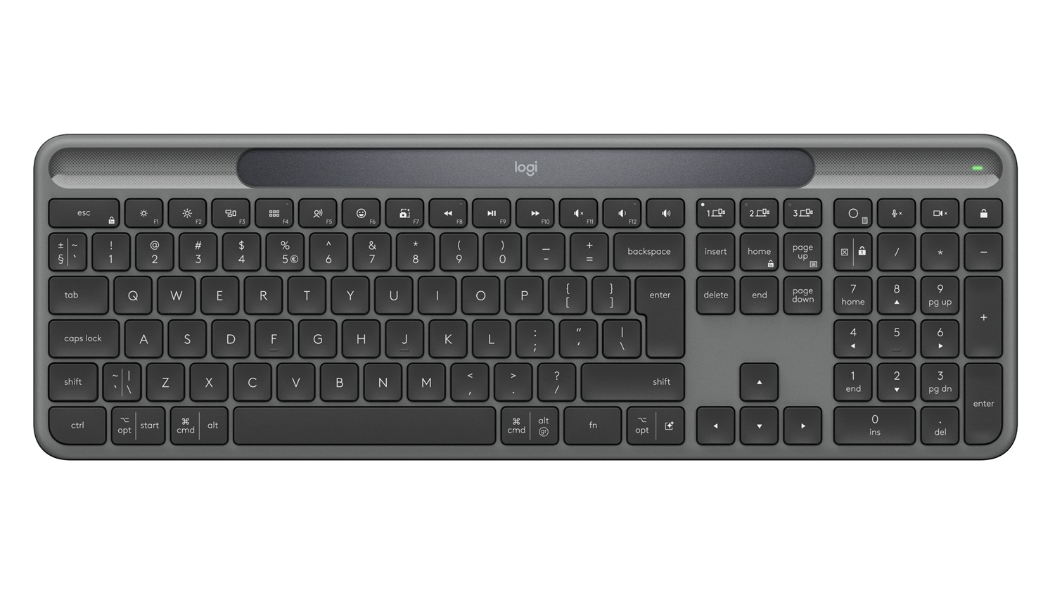 Keyboard Logitech Wireless K980 Signature Slim Solar Graphite