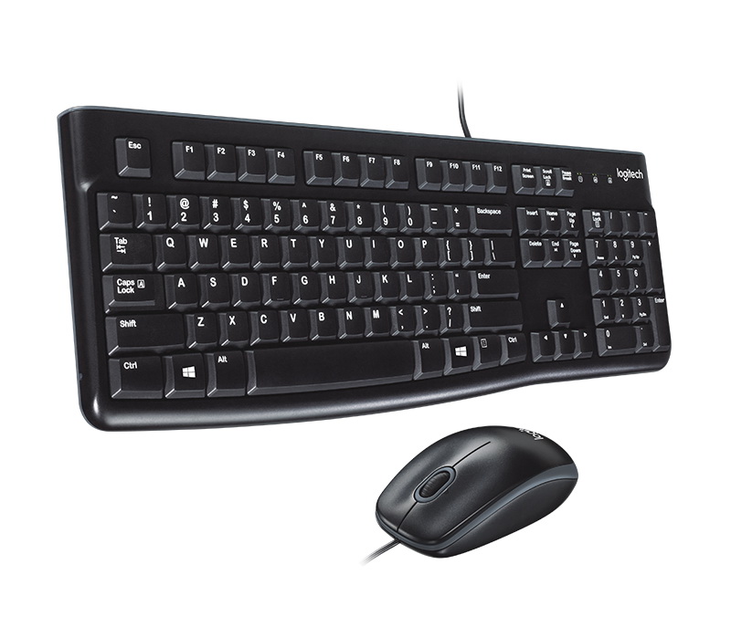 Keyboard Logitech Desktop MK120 w/Optical Mouse Black