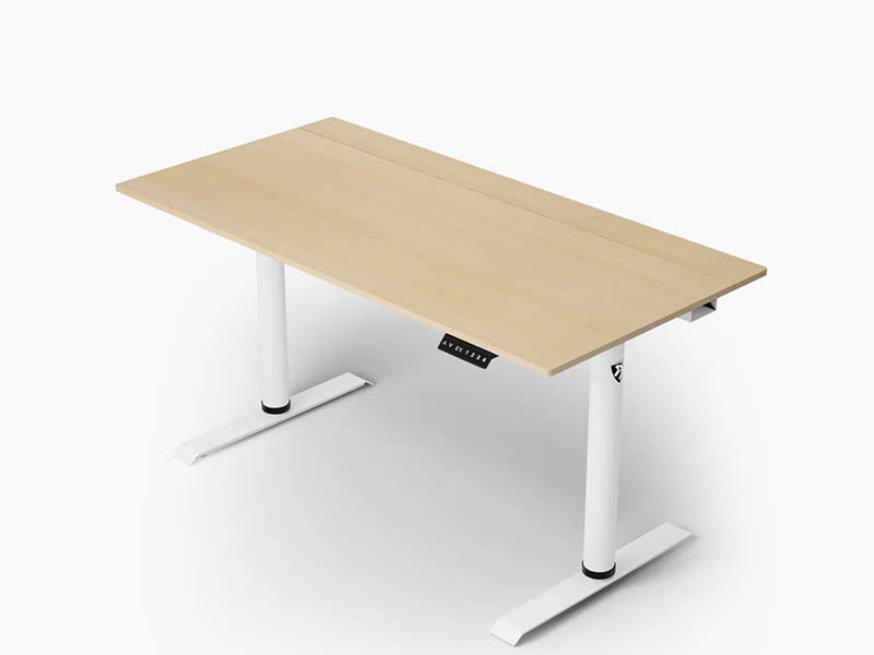 Gaming Desk Arozzi Arena Nordico Electric Height Adjustment w/Full-surface Mouse Pad White Birch