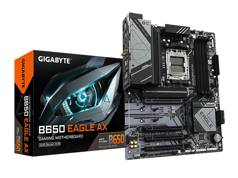MB Gigabyte B650 EAGLE AX DDR5 AM5 7600MHz OC/3xM.2/WIFI 6E/BT5.3/Type-C/PCIe 4.0 DP/HDMI