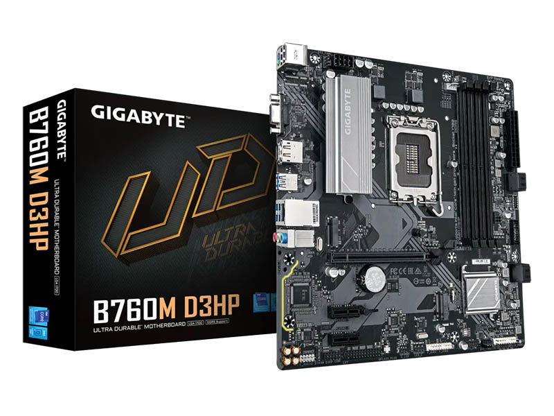 MB Gigabyte B760M D3HP LGA1700 DDR5 5600MHz OC/SATA3/2xM.2/USB3.2/Gbit LAN/PCIe 4.0/VGA/HDMI/DP