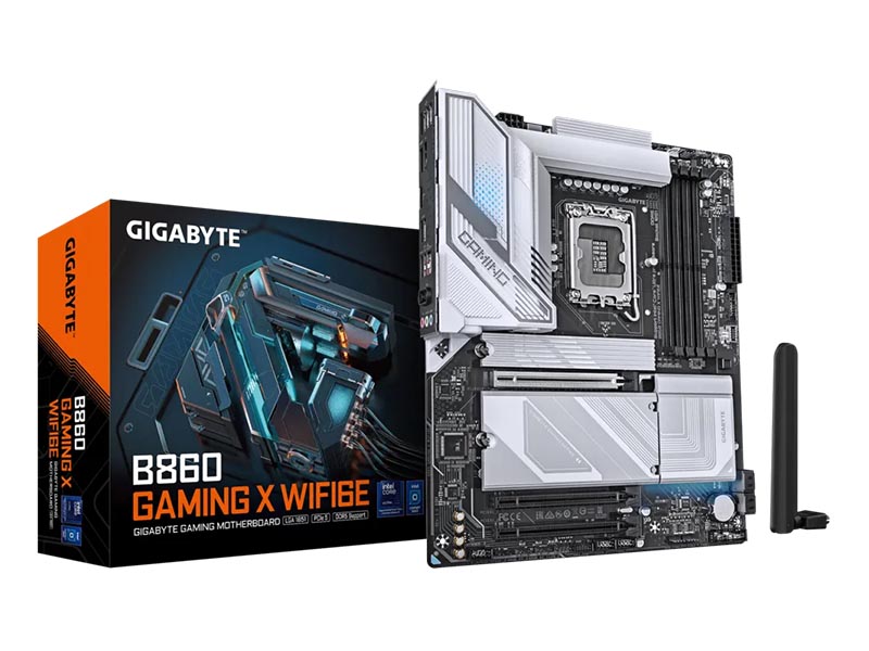 MB Gigabyte B860 GAMING X WIFI6E LGA1851 DDR5 9066MHz OC/3xM.2/BT 5.3/2.5Gb/PCIe5.0/Type-C/HDMI/DP