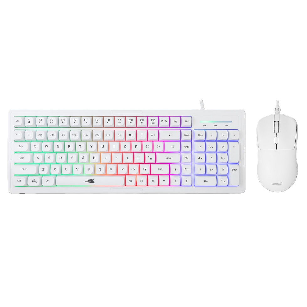 Gaming Set Baracuda Orca Combo Keyboard + Mouse White