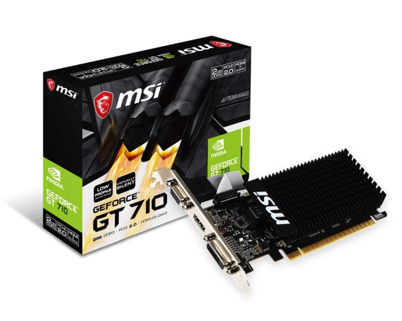 MSI GeForce GT710 2GB DDR3 LP HDMI/DVI/VGA Noise Free