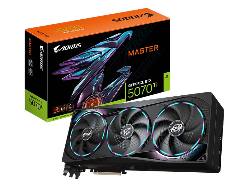 Gigabyte AORUS GeForce RTX 5070 Ti MASTER 16G GDDR7 HDMI/3xDP/DX12U/PCIe 5.0/WINDFORCE 3X