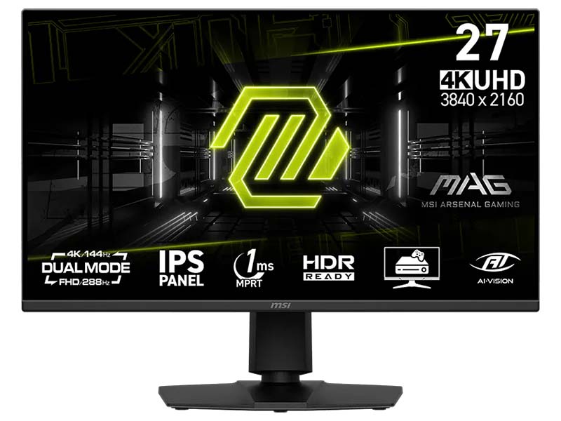 Monitor 27" MSI MAG 275UPD E14 IPS Dual Mode UHD 144Hz / FHD 288Hz DP/2xHDMI/Speakers/VESA