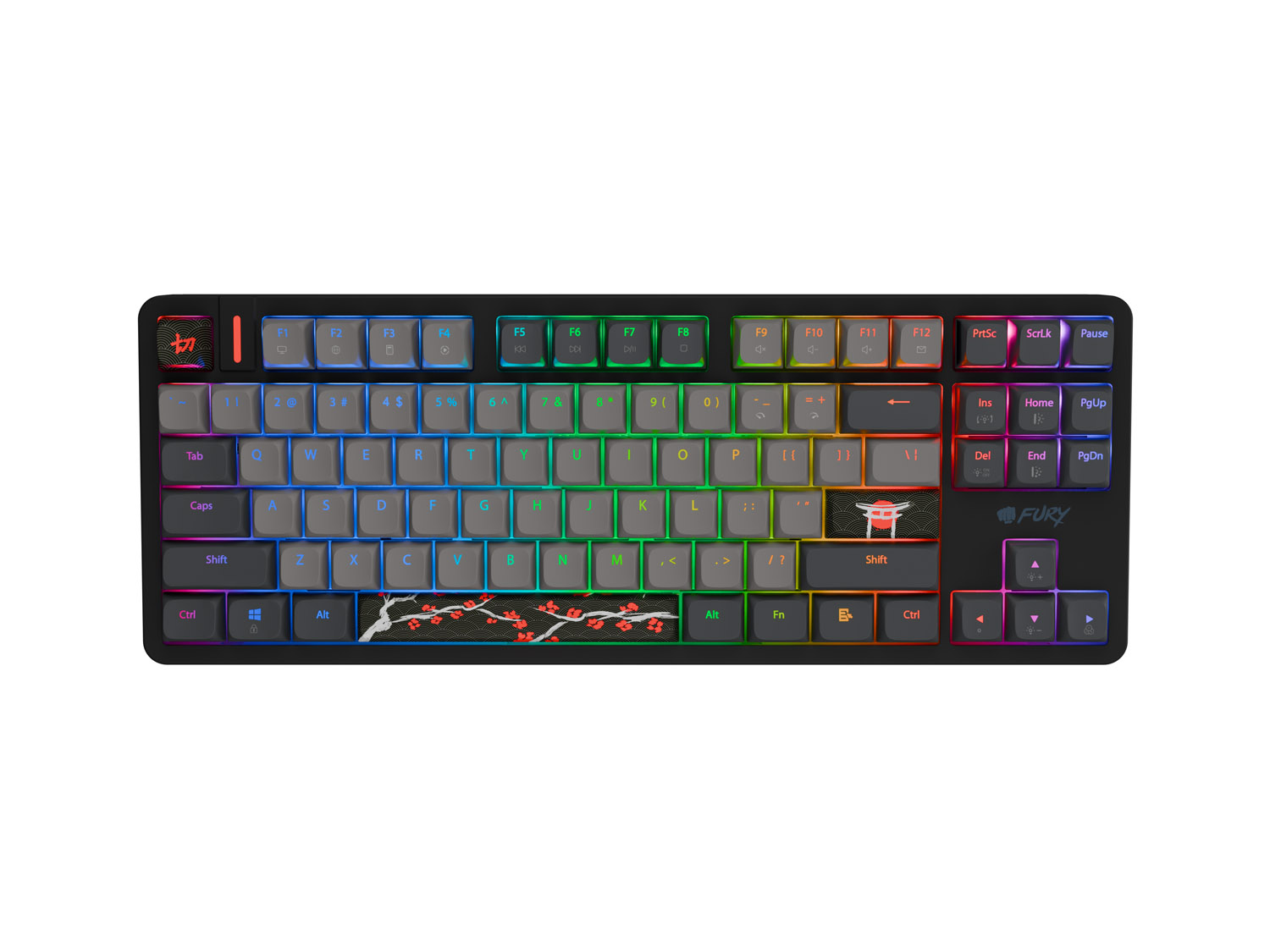 Keyboard Fury Gaming Kanabo K6 Mechanical RGB Backlight Magnetic Switches Black-Gray