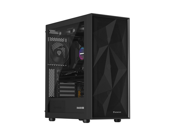 ATX Midi Tower Case Genesis Diaxid 603F Gaming Black w/USB Type-C