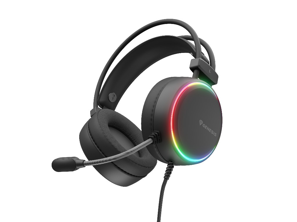 Headphones Genesis Gaming Neon 614 RGB Backlight Black