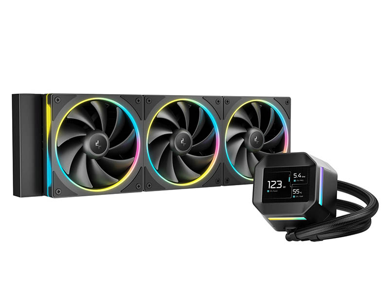 Cooler Liquid Deepcool LM360 ARGB w/IPS 2.4" Display, All Intel/AMD Black