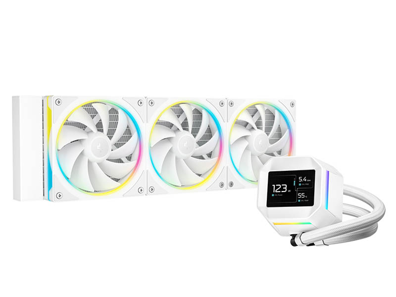 Cooler Liquid Deepcool LM360 ARGB w/IPS 2.4" Display, All Intel/AMD White