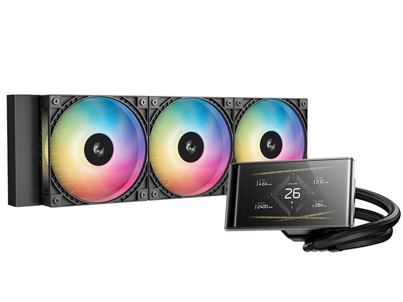Cooler Liquid Deepcool LT360 VISION ARGB w/4.5"LCD Display , All Intel/AMD Black