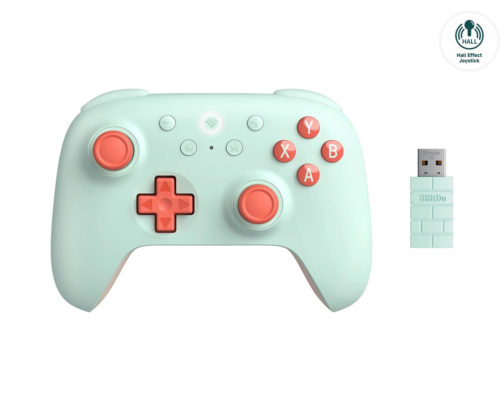 Wireless Controller for PC/Android 8BitDo Ultimate 2C Mint (w/ Hall Effect Joysticks)