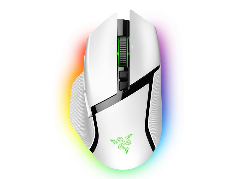 Mouse Razer Basilisk V3 Pro HyperSpeed Wireless & BT Ergonomic Focus Pro Optical RGB Gaming White