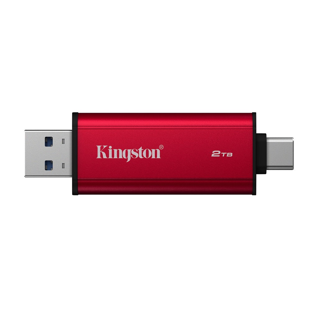 SSD External Kingston Dual Portable 2TB USB 3.2 Gen 2 & Type-C 1050MB/s Red