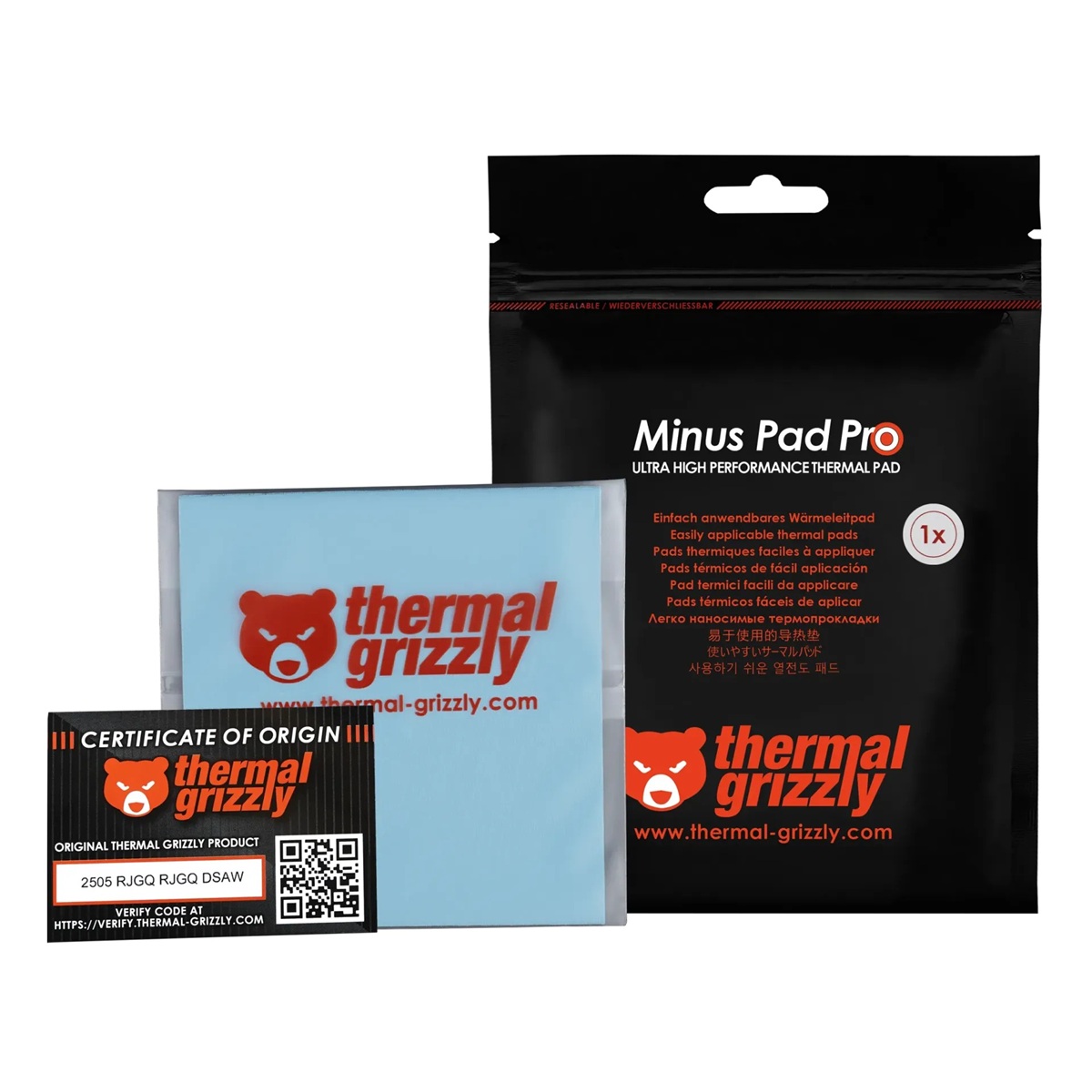 Thermal Pad Minus Pad Pro Thermal Grizzly - 100x100x2.0 mm