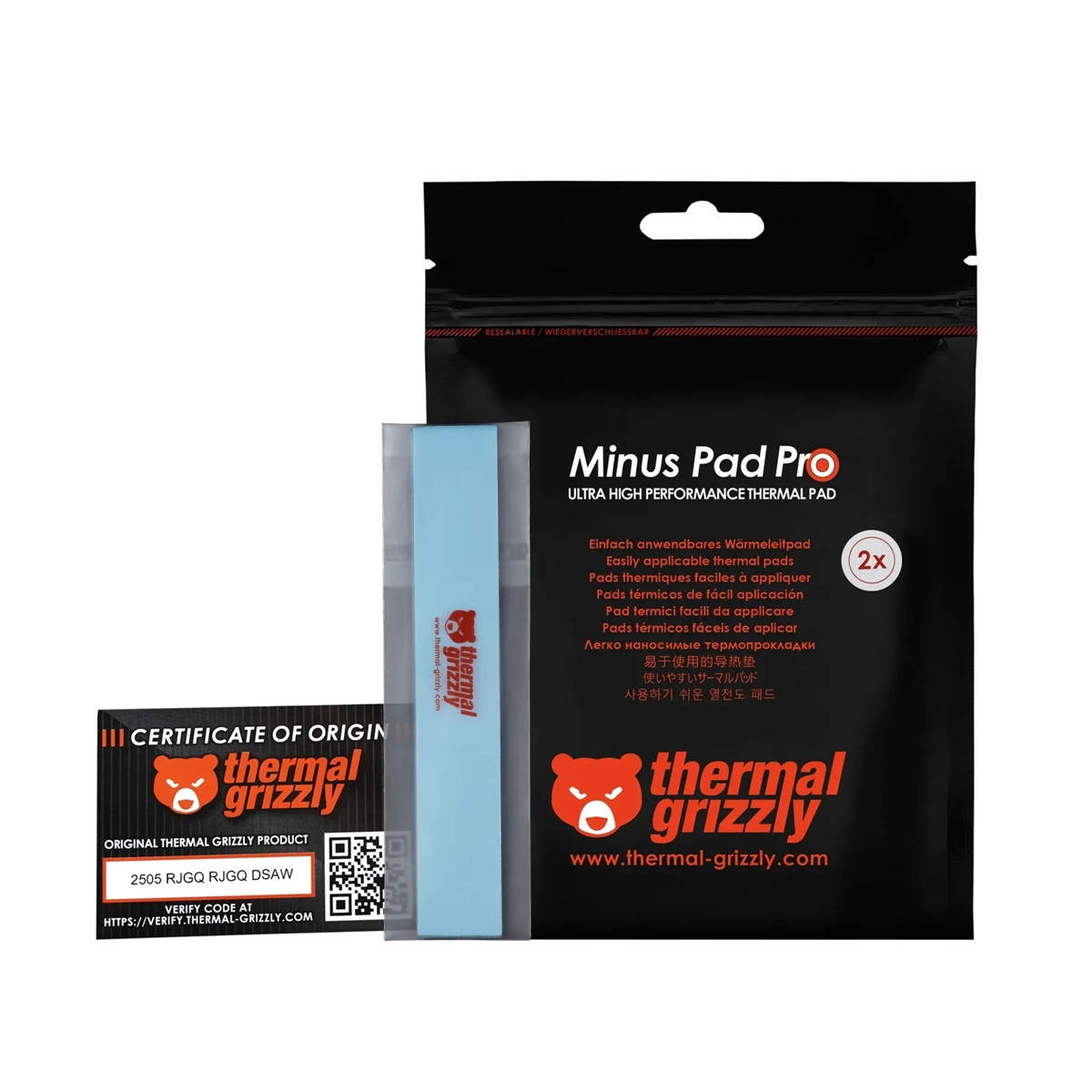 Thermal Pad Minus Pad Pro Thermal Grizzly - 120x20x3.0 mm 2pcs